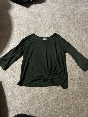 Women's Nine Britton Knitted Dark Green Long Sleeve Large